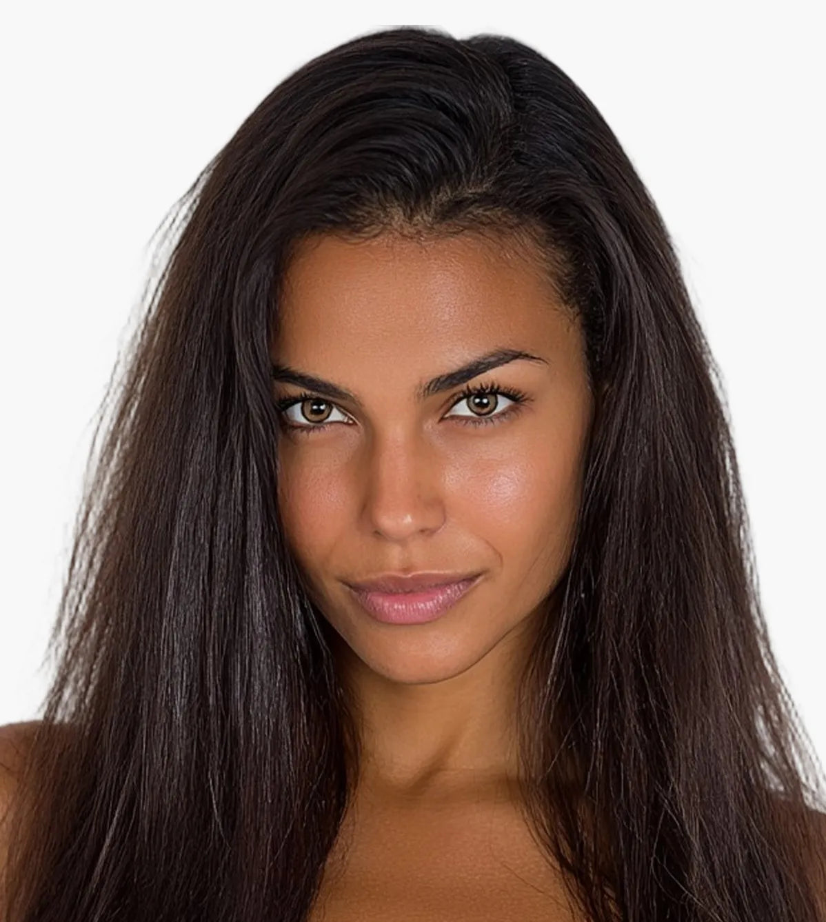 After result with top rated hair straightener brush