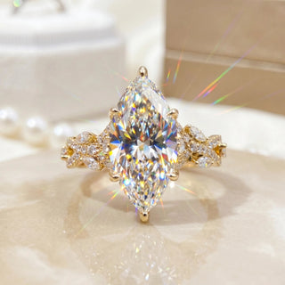 MarquiseMagic – 🔥 Vintage Marquise-Cut Vine Ring That Elongates Your Fingers