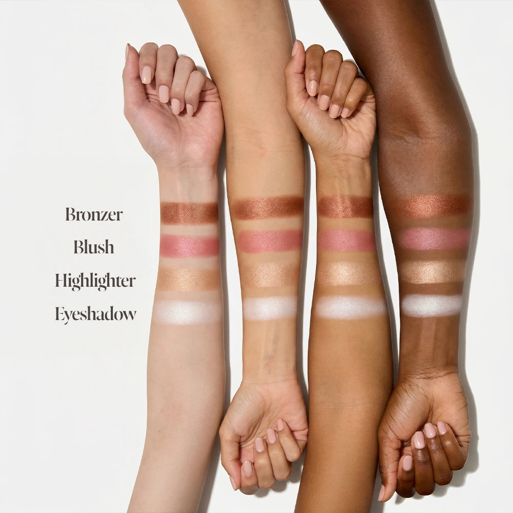 GlowBloom – 4-in-1 Eye & Cheek Powder Palette