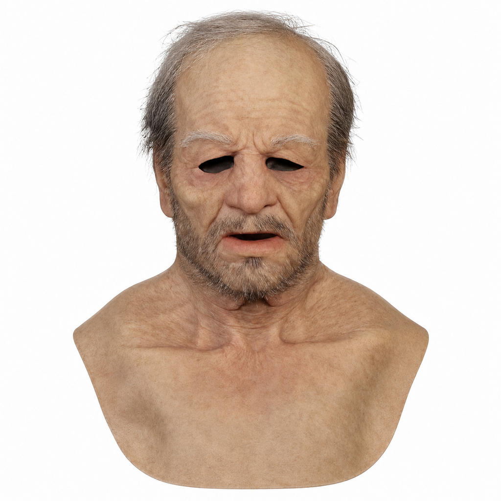 OldSoulMask – Lifelike Full-Head Elderly Character Mask