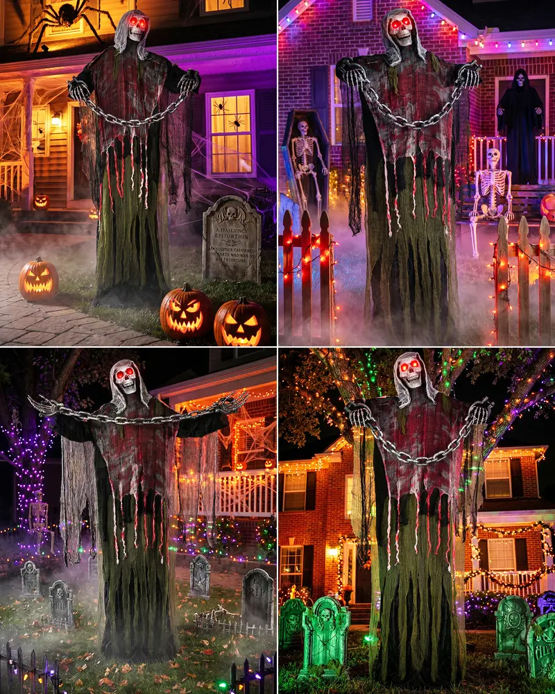 👻 HauntRattle – 6 ft (182.9 cm) Animated Halloween Skeleton Ghost