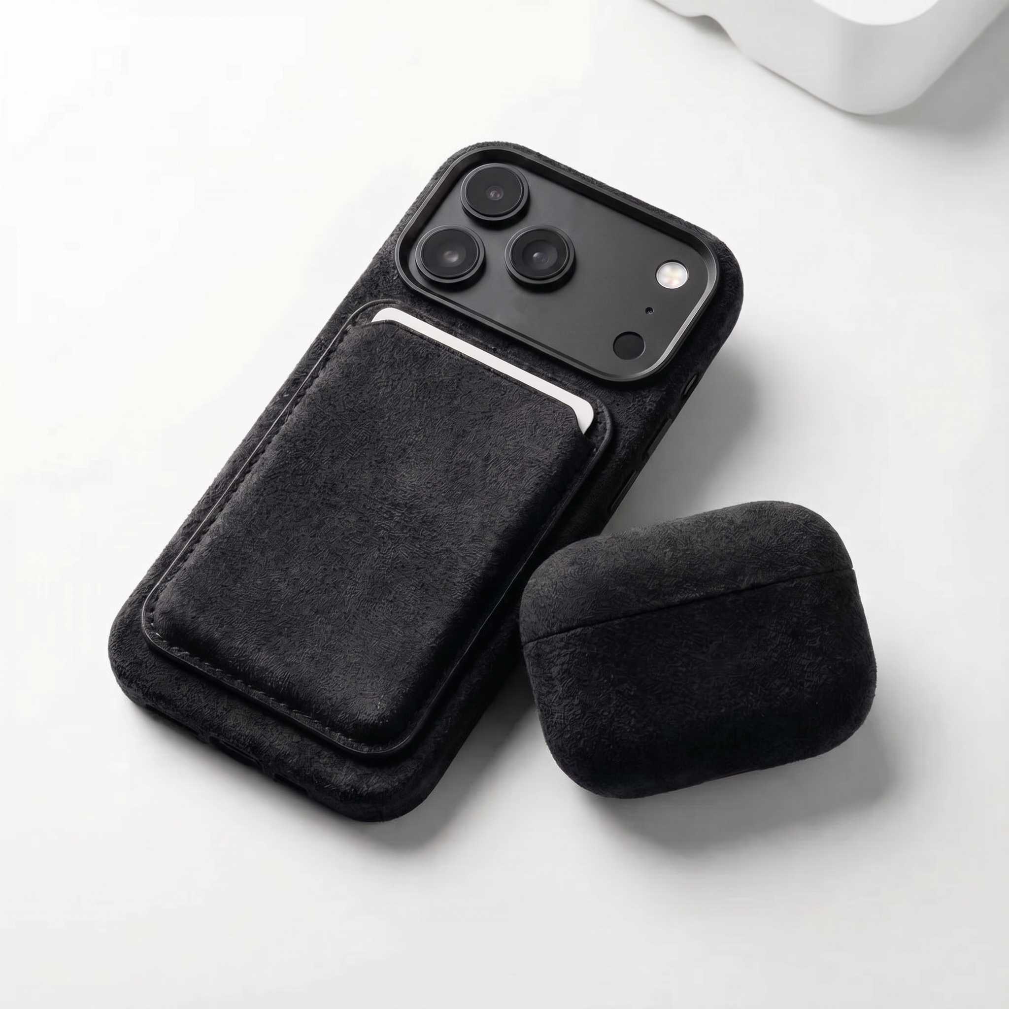 SuedeShield – Alcantara® iPhone 18 Pro Case in Deep Black