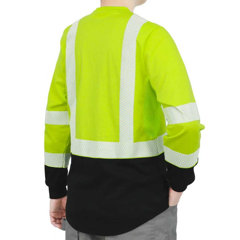 VentShield – 5.5 oz Lightweight Hi-Vis Summer Vented Mesh FR Long Sleeve T-Shirt
