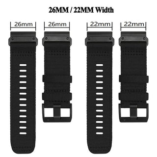 TrailWeave – Nylon Canvas Strap for Garmin QuickFit 20/22/26mm Watches