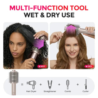 AirBeam Champagne – TYMO 3-in-1 Hot Air Dryer Brush for One-Step Drying & Styling