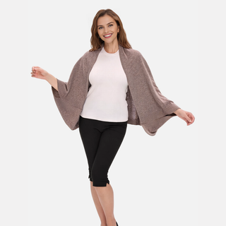 CozyDrape – 100% Merino Wool Wrap with Built-In Sleeve Openings