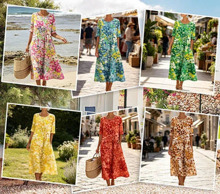 BloomWash – Watercolor Floral Milk Silk Dress