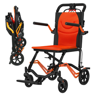 GlideFold – Lightweight Folding Transport Wheelchair for Seniors