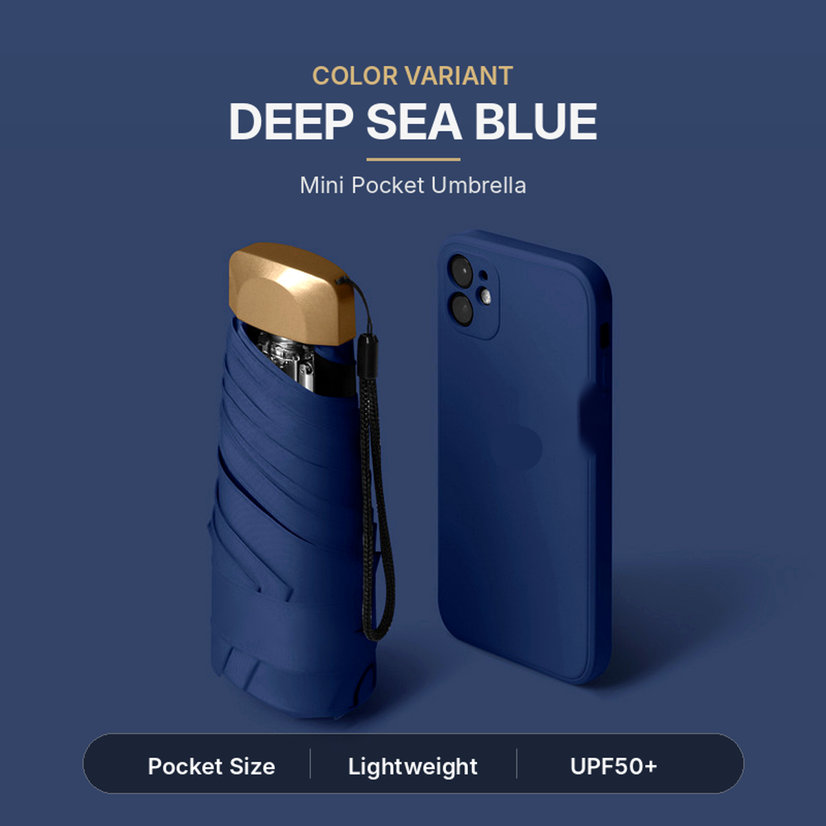PocketHalo – Mini UV Capsule Umbrella with UPF50+ Sun Protection