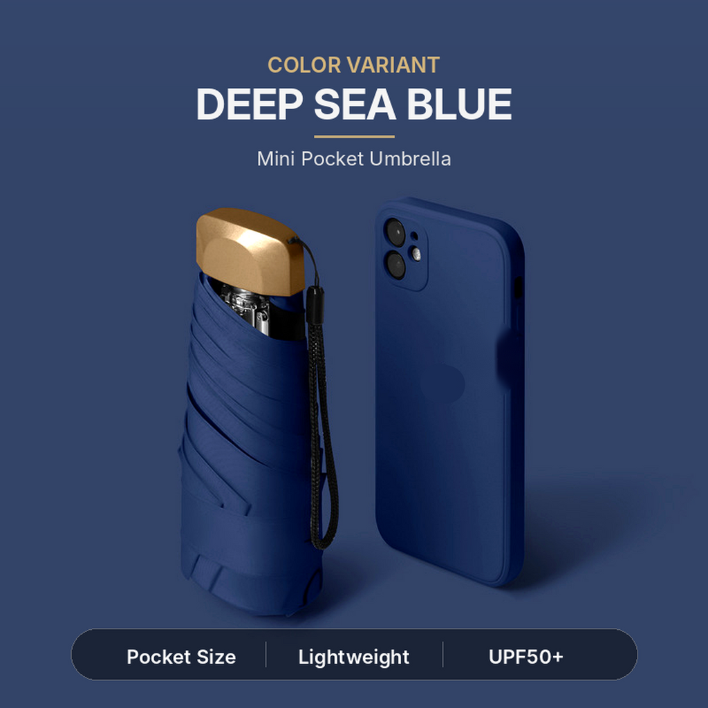 PocketHalo – Mini UV Capsule Umbrella with UPF50+ Sun Protection