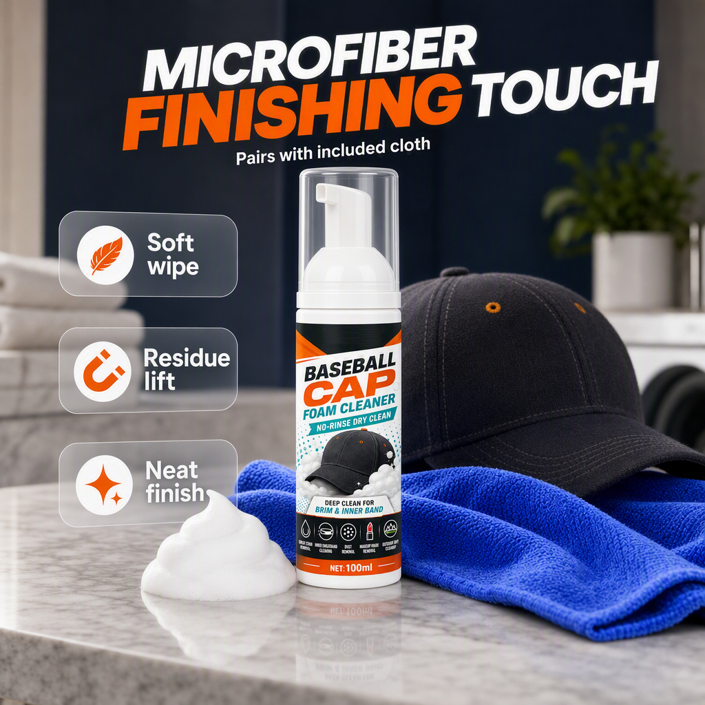 CapRevive Foam – No-Rinse Deep-Clean Foam Cleaner for Baseball Caps