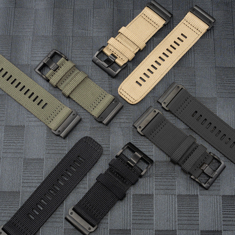 TrailWeave – Nylon Canvas Strap for Garmin QuickFit 20/22/26mm Watches