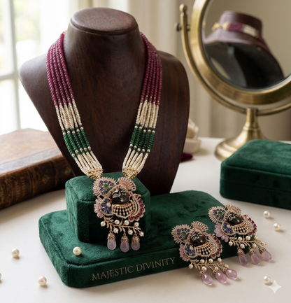 ShyamHeritage – Krishna Temple Pearl Necklace