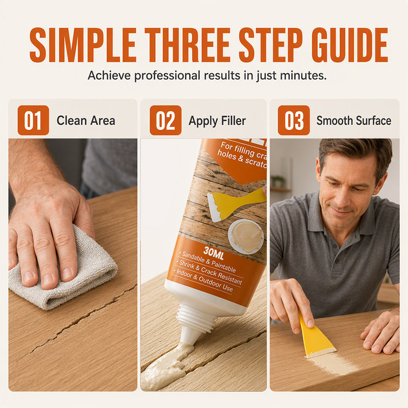 WoodMend – Wood Filler for Cracks and Holes