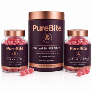 GlowTrio – Collagen Peptides, Hair · Skin · Nails & Vitamin D3 Beauty Bundle