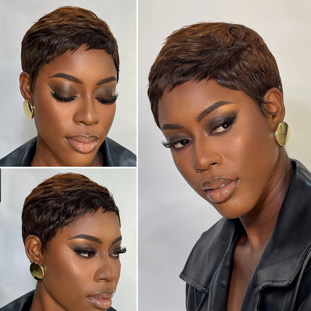 PixieLuxe – Full Lace Pixie Cut Wig in 100% Human Hair