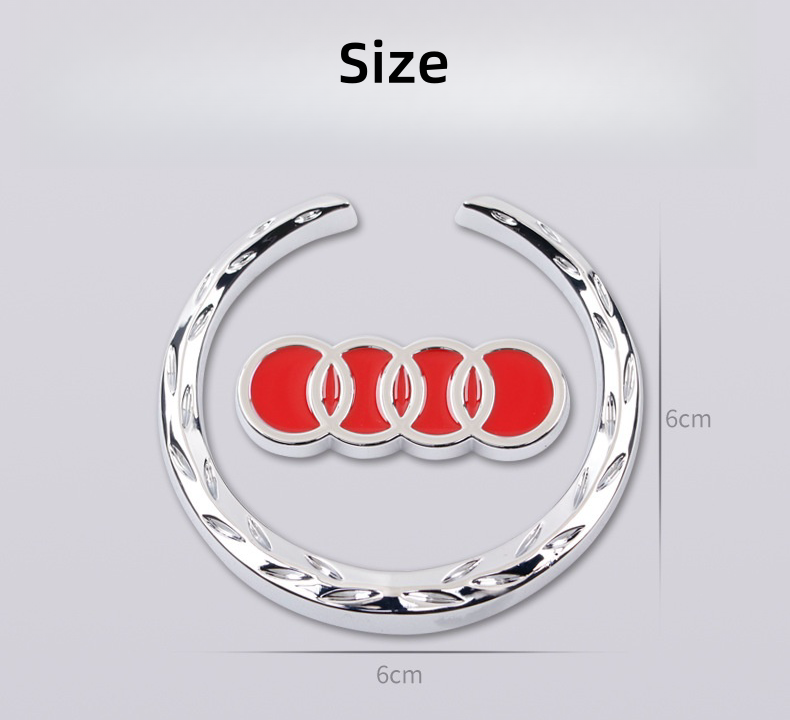 LaurelBadge – 3D Metal Window Emblem Sticker with Chrome Wreath