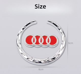 LaurelBadge – 3D Metal Window Emblem Sticker with Chrome Wreath