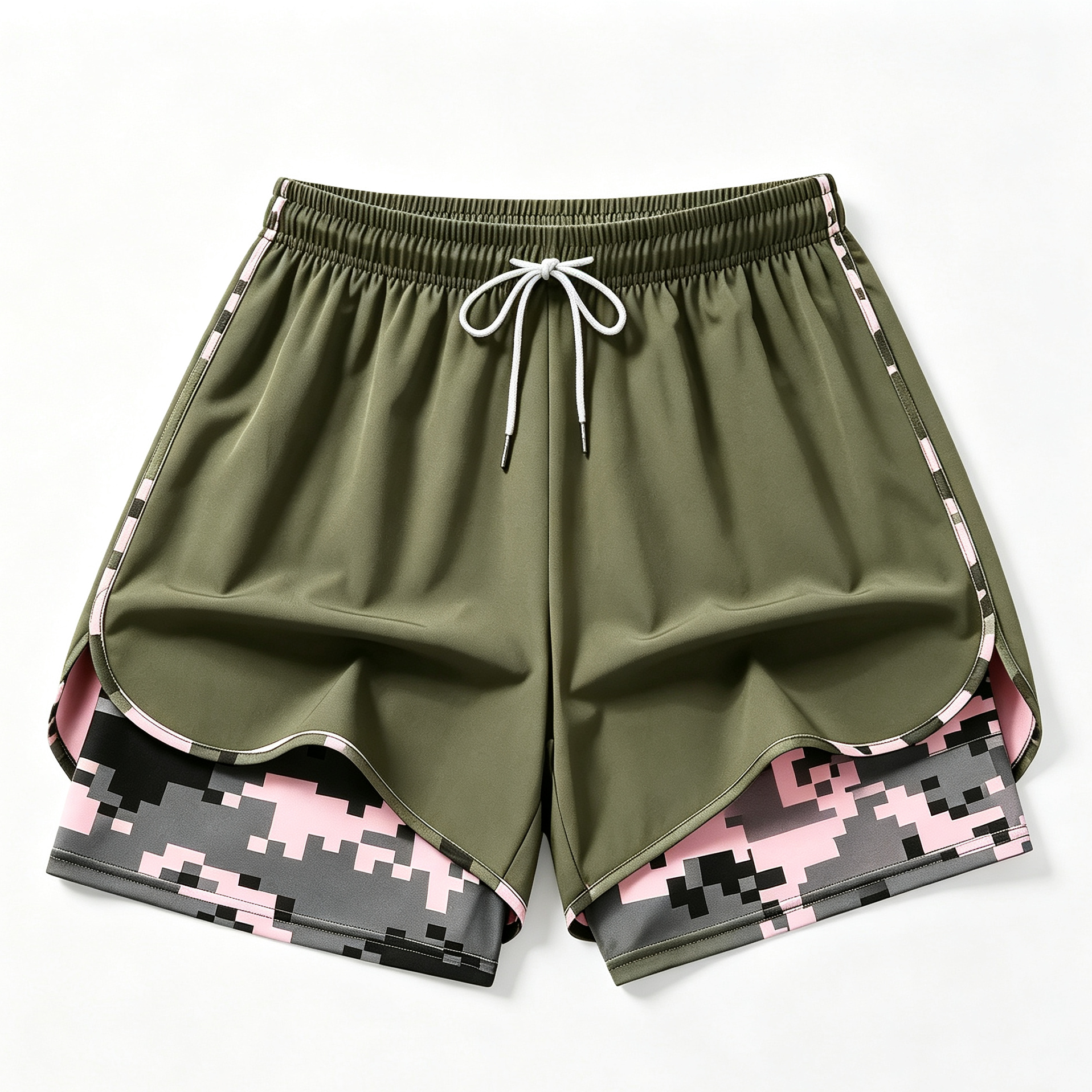 MoveEase – Women’s Double-Layer Athletic Shorts with Pockets