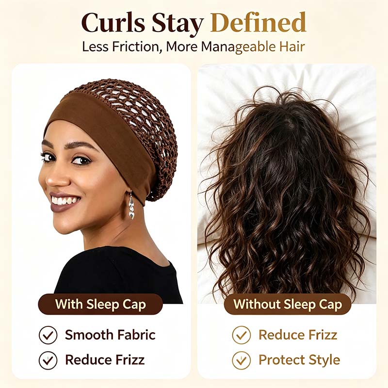 SnoozeCrown – 3-Piece Stretchy Wide-Edge Sleep Bonnet Set for Nighttime Hair Care & Beauty💤