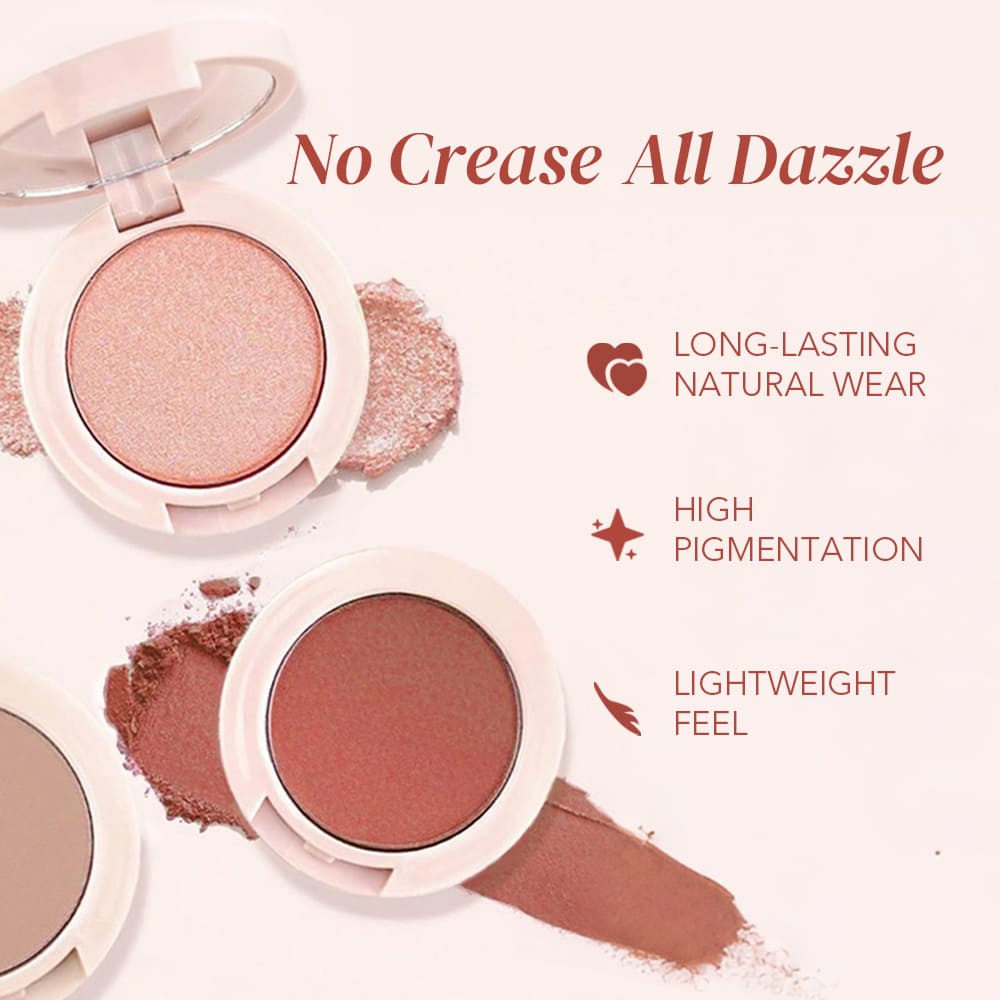 TrioGlow – Cream-to-Powder Stackable Eyeshadow Trio with Built-in Mirror