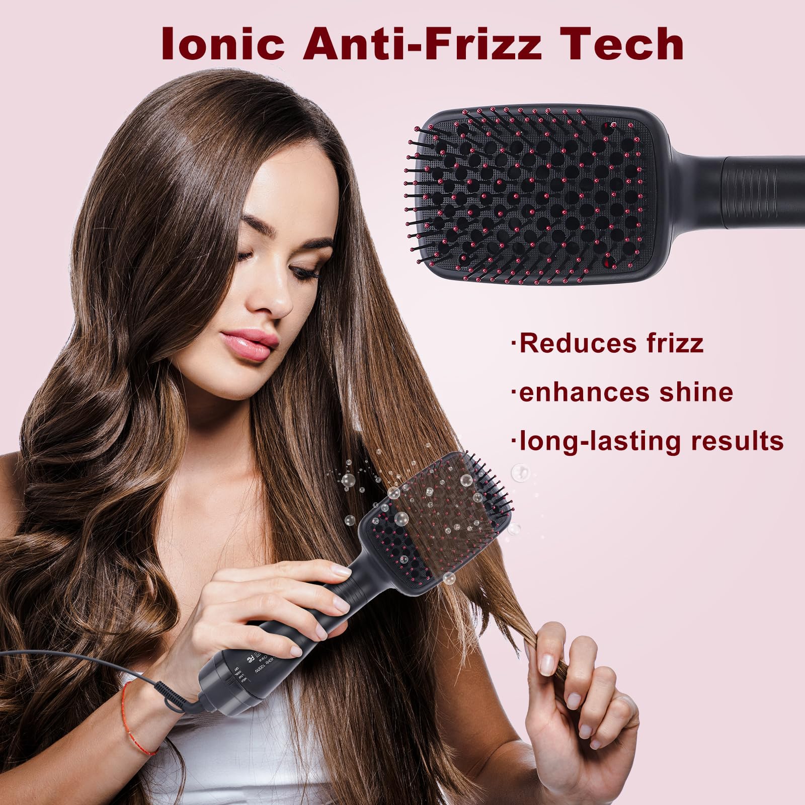 GlideAir – 🔥 2-in-1 Hot Air Brush & Hair Dryer for Fast Drying, Straightening & Everyday Styling