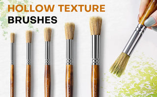 TextureRing – 5-Piece Hollow Hog Bristle Paint Brush Set