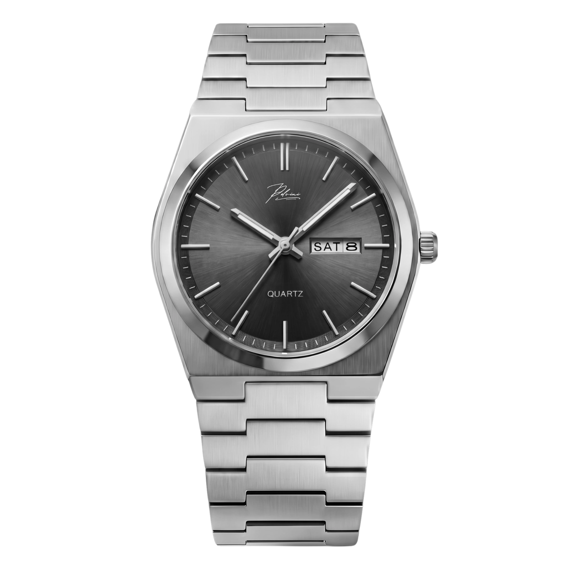 VittorioEdge – Stainless Steel Day/Date Quartz Watch