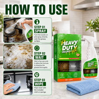 🧽 GreaseLift – Heavy-Duty Grease Cleaning Spray with Towel