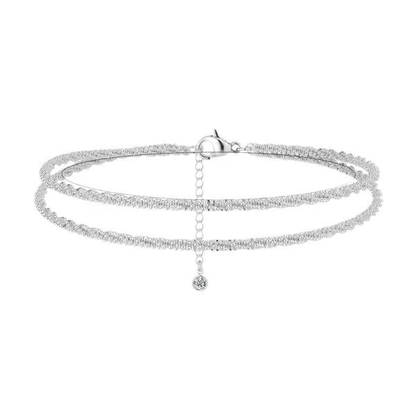 SparkleStep – Minimalist Layered Shiny Anklet for Women
