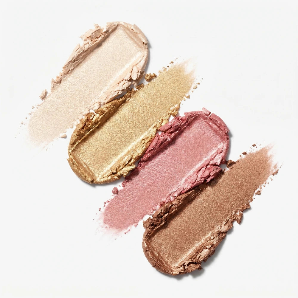 GlowBloom – 4-in-1 Eye & Cheek Powder Palette
