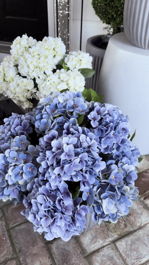 PorchBloom – 🔥🔥 Artificial Outdoor Hydrangea Flowers, UV-Resistant, Waterproof & Windproof