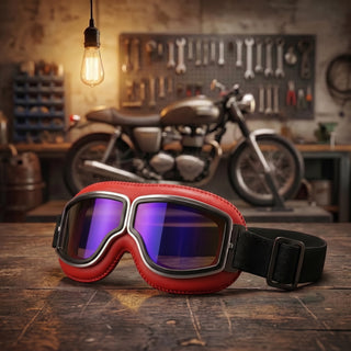 🔥 RetroRide – OTG Vintage Motorcycle Goggles (Fits Over Glasses)