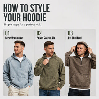 ✨ UrbanEase – Men’s Denim-Inspired Zip Hoodie 👖