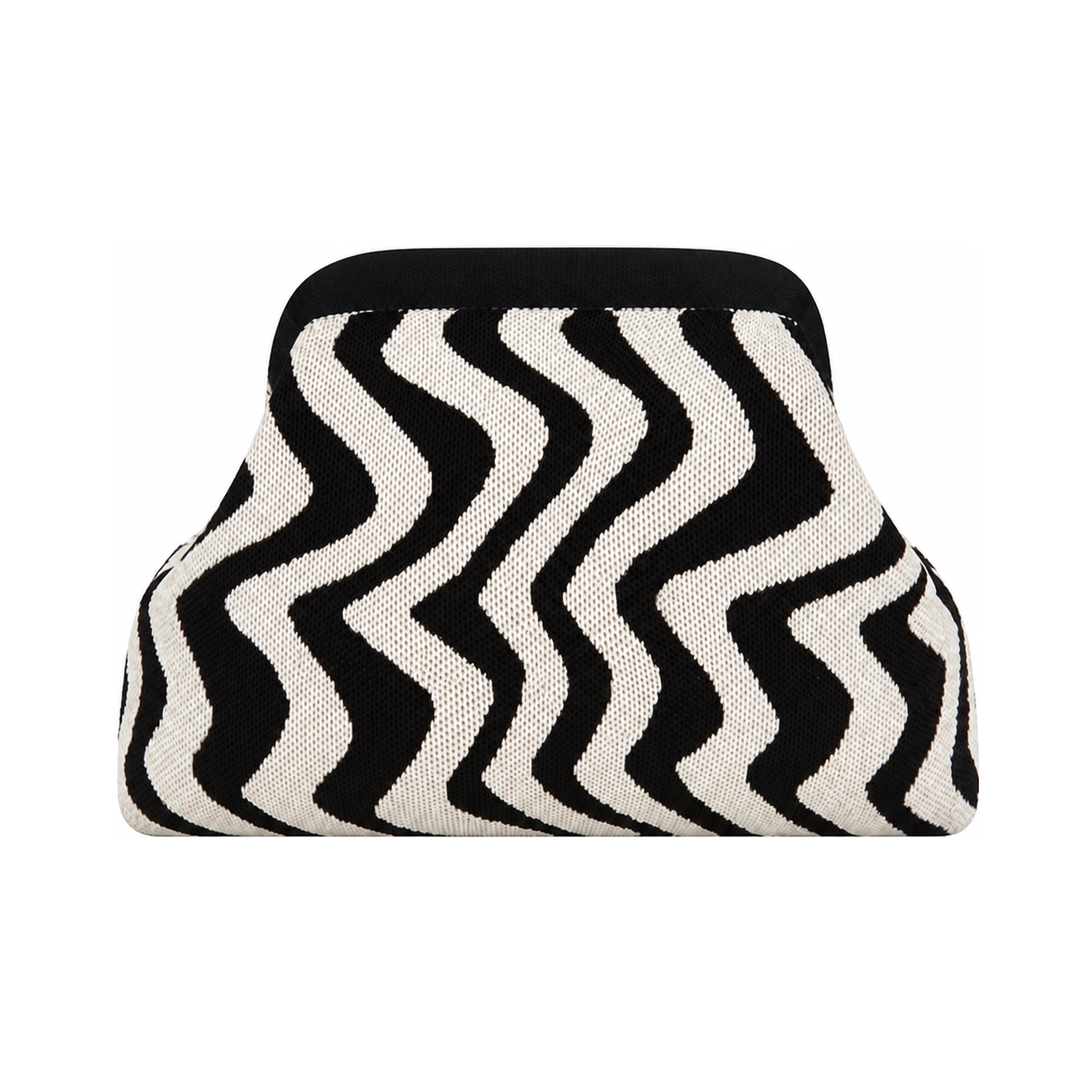 SnapKnit – Snap-Shut Knitted Makeup Bag with Wide Opening