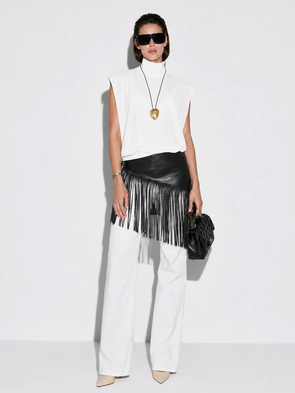 FringeMotion – Davina Tiered Fringe Skirt