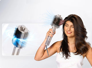 Hair dryer brush by TYMO AIRBEAM CHAMPAGNE with phenomenal airflow