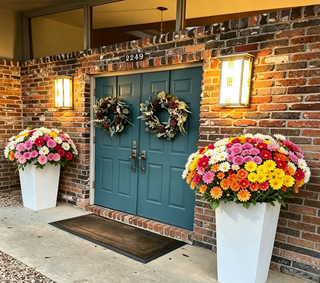 SunsetBloom – 💥🌼 Artificial Outdoor Mums, UV-Resistant, Waterproof & Windproof