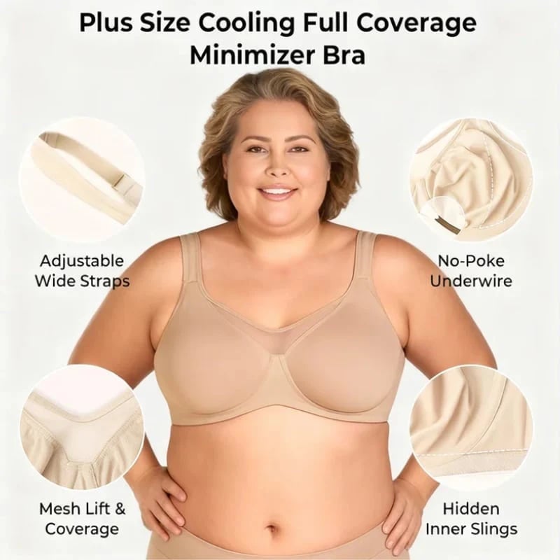 💐SheerEase – Women’s Full-Coverage Minimizer Bra ✨ for Larger Busts