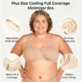 💐SheerEase – Women’s Full-Coverage Minimizer Bra ✨ for Larger Busts