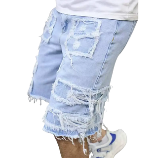⚡FrayDenim – Raw Hem Denim Shorts with Rips
