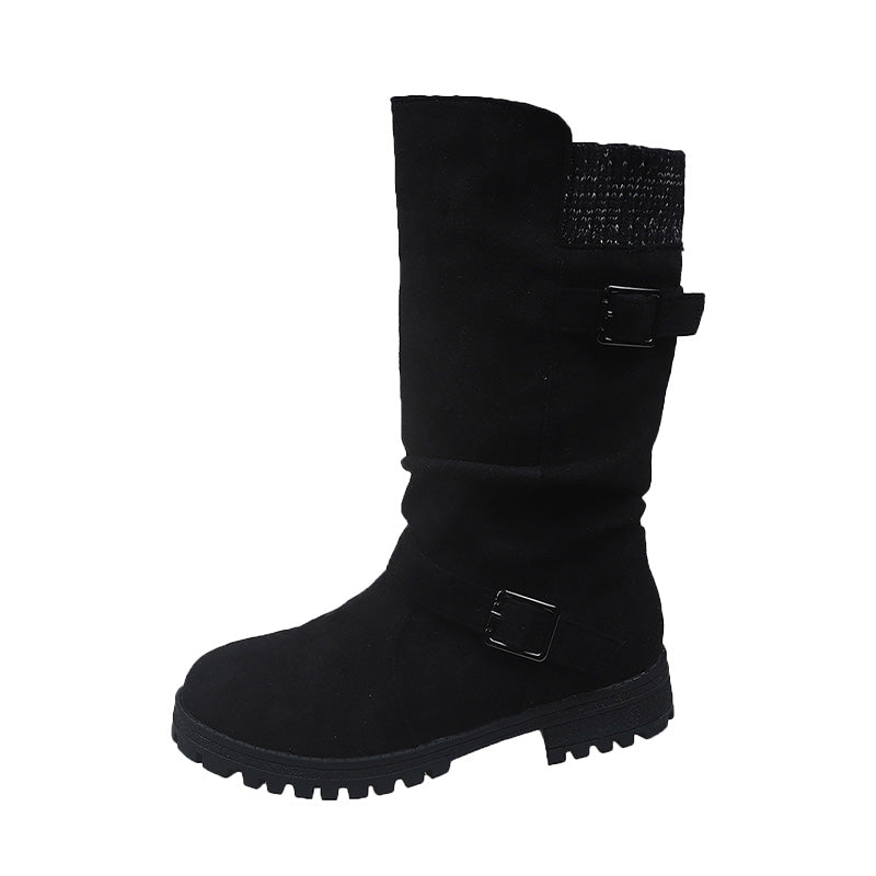 CozyCuff – Women's Slouchy Mid-Calf Boots