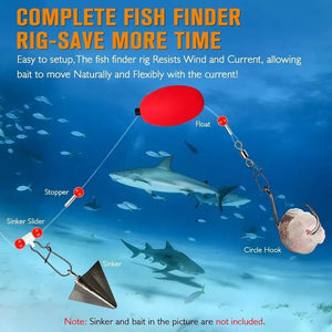 ⭐🎣 SurfSnare – Pre-Tied Saltwater Fish Finder Surf Fishing Rigs (6 Pack)
