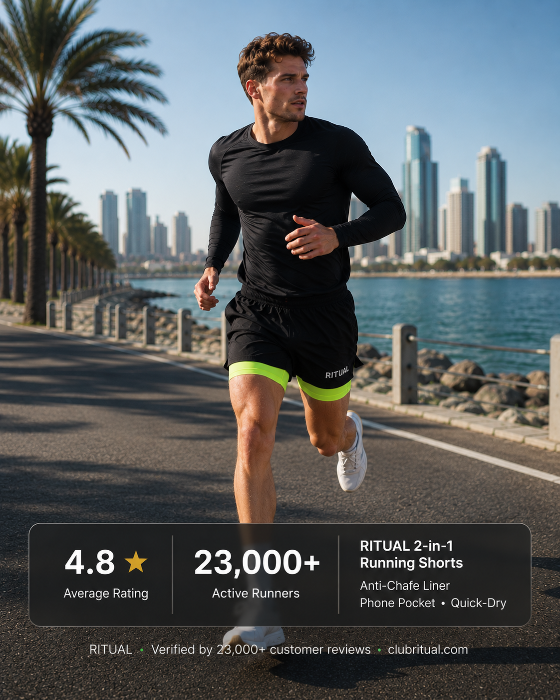 AeroStride – 2-in-1 Running Shorts with Compression Liner & Phone Pocket