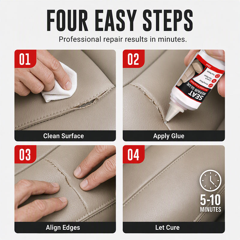 SeatSeal – 🚗 Quick-Dry Leather & Vinyl Repair Glue with Precision Nozzle