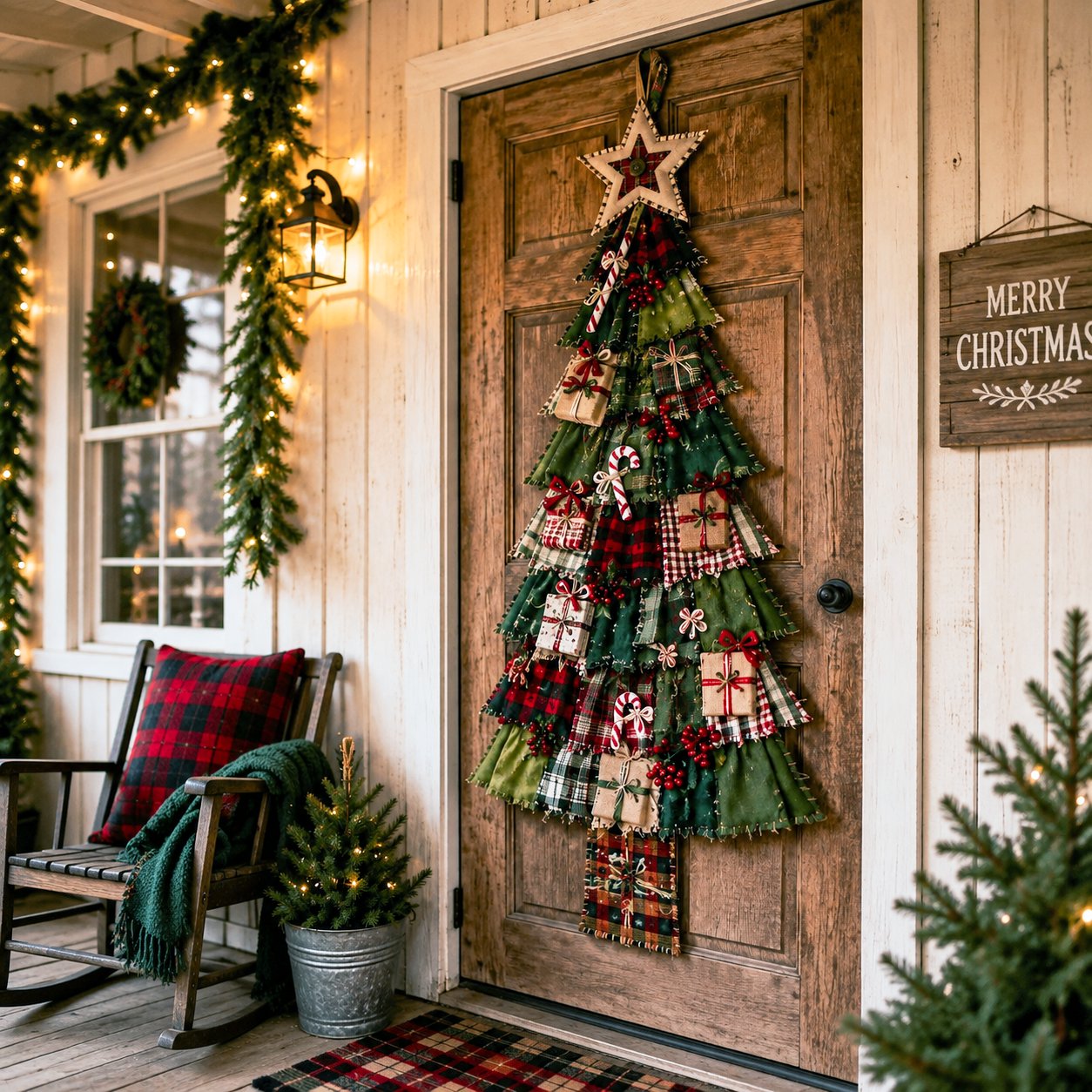 PatchworkWelcome – Beginner-Friendly Oversized DIY Tree Door Hanging Kit