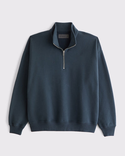 VarsityStitch – Retro Wool Felt Letter Quarter-Zip Sweatshirt