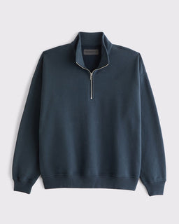 VarsityStitch – Retro Wool Felt Letter Quarter-Zip Sweatshirt