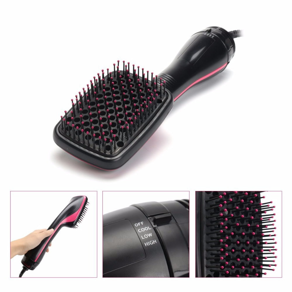 GlideAir – 🔥 2-in-1 Hot Air Brush & Hair Dryer for Fast Drying, Straightening & Everyday Styling