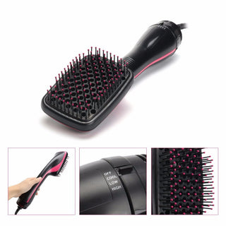 GlideAir – 🔥 2-in-1 Hot Air Brush & Hair Dryer for Fast Drying, Straightening & Everyday Styling